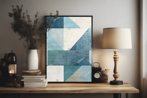 Abstrakcyjna geometria w pastelowych odcieniach