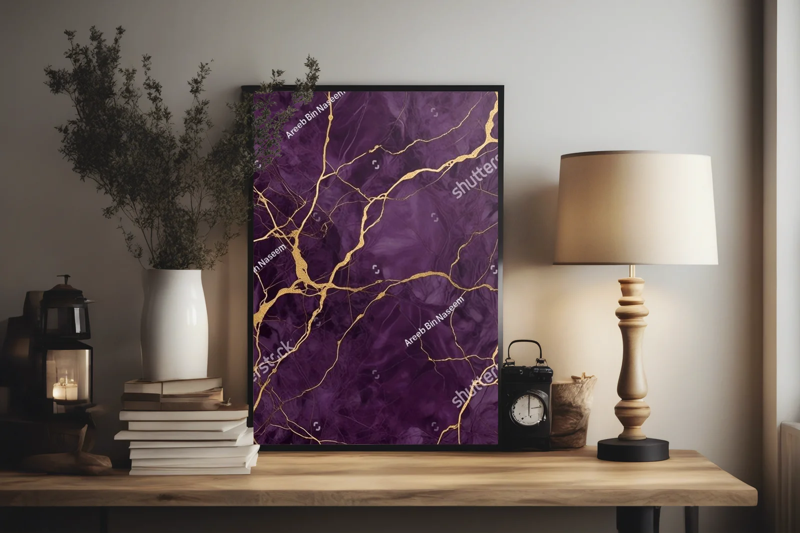 Elegancka purpura z złotymi akcentami