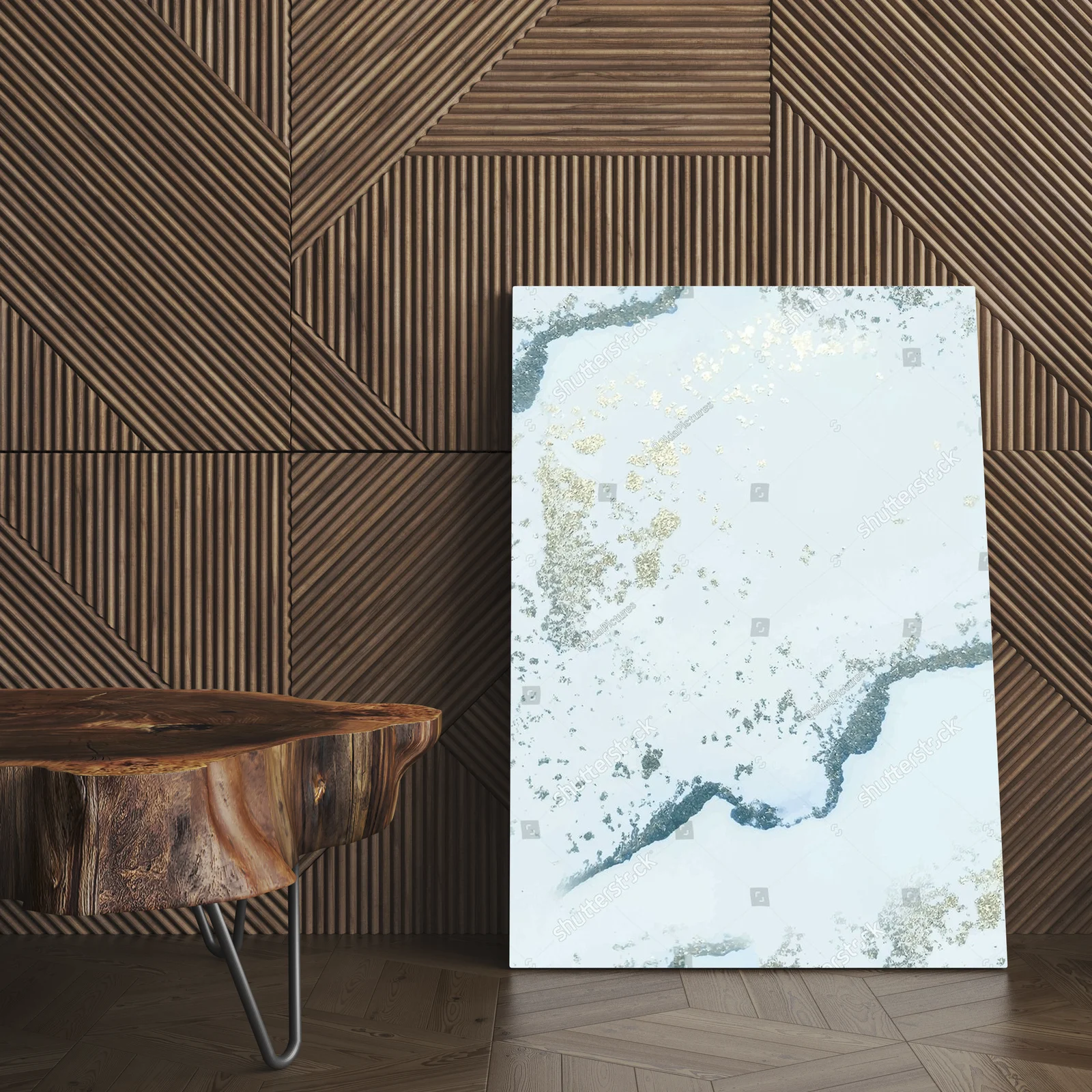 Luminous Blue Watercolor Marble Elegance