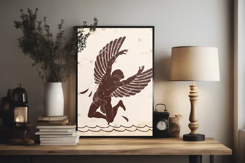 Ikar w Vintage: Elegancja mitologii w pastelach