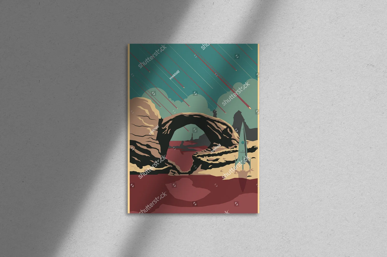 Kosmiczna podróż w retro futurystycznym stylu