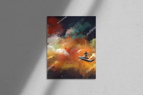 Surrealistyczna podróż przez kolorowy kosmos