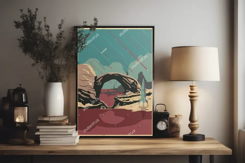 Kosmiczna podróż w retro futurystycznym stylu