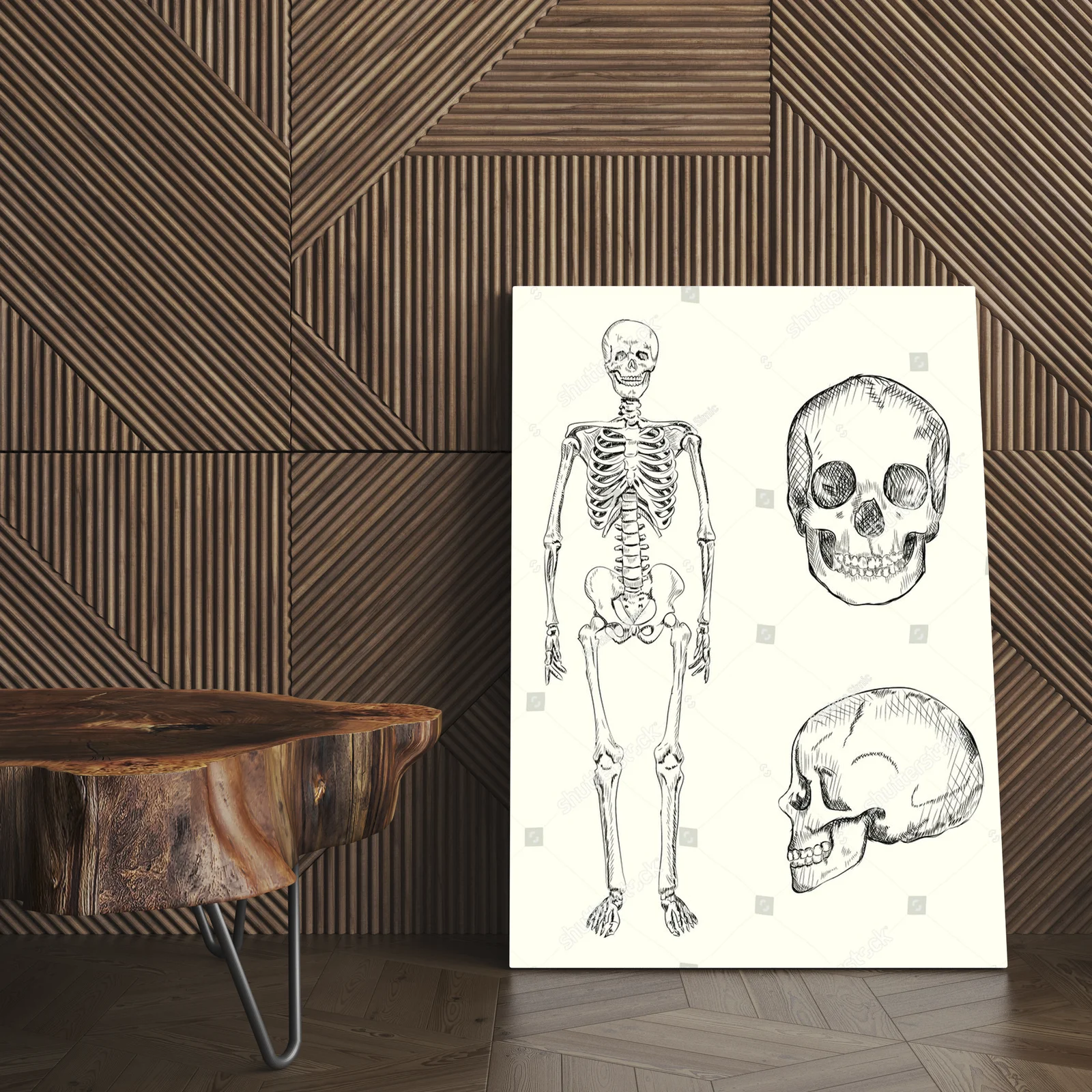 Wizjonerska ilustracja ludzkiego szkieletu