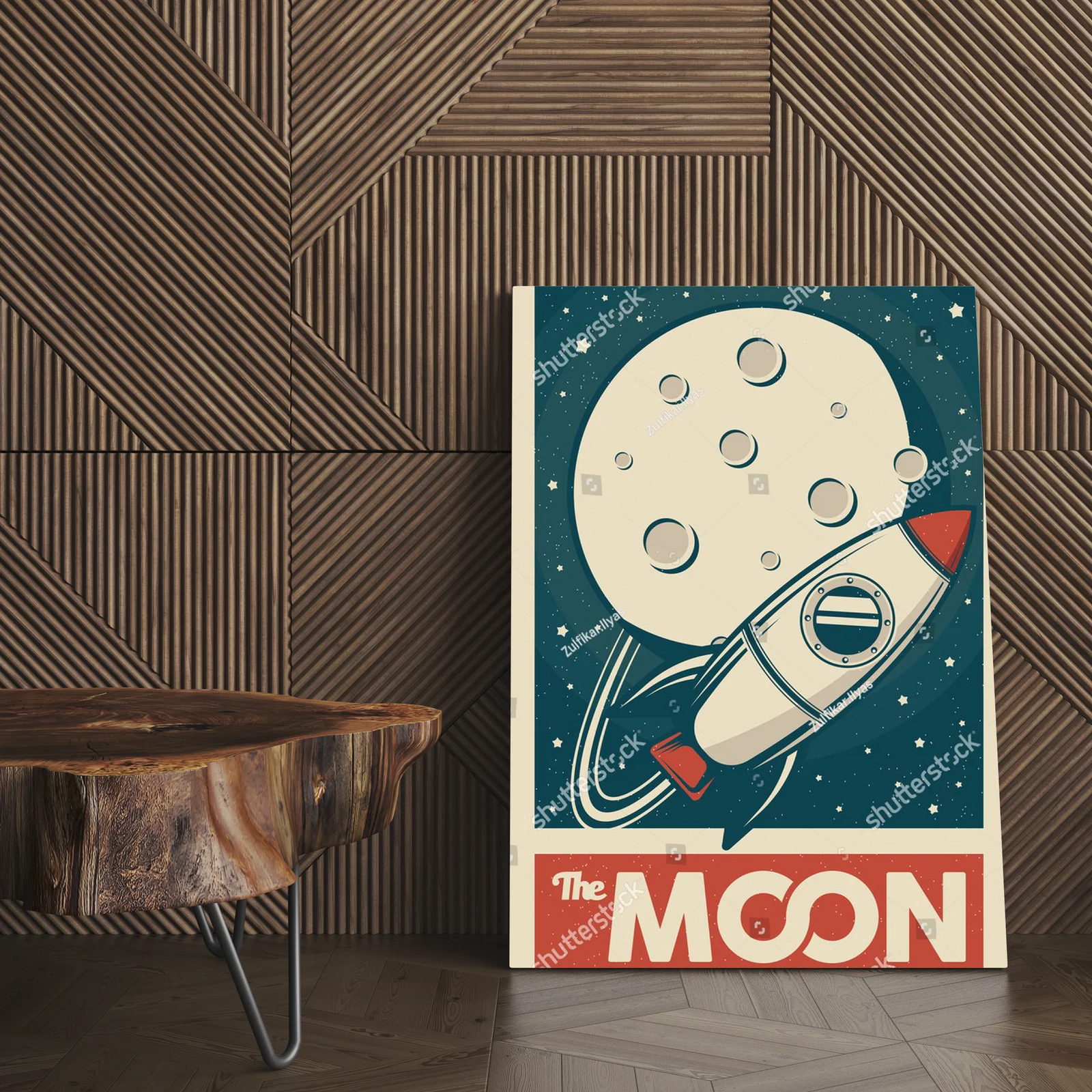 Retro podróż ku Księżycowi w rustykalnym stylu