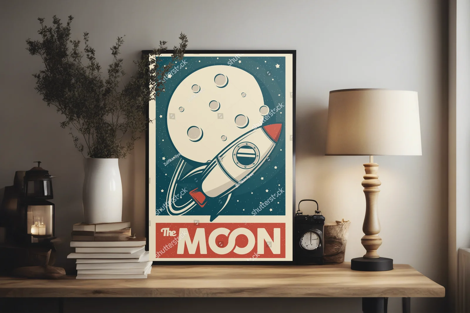 Retro podróż ku Księżycowi w rustykalnym stylu