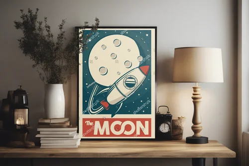 Retro podróż ku Księżycowi w rustykalnym stylu