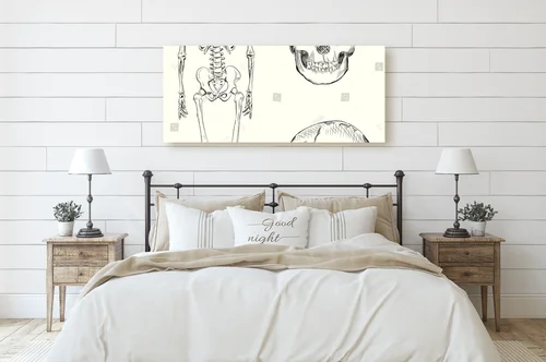 Wizjonerska ilustracja ludzkiego szkieletu