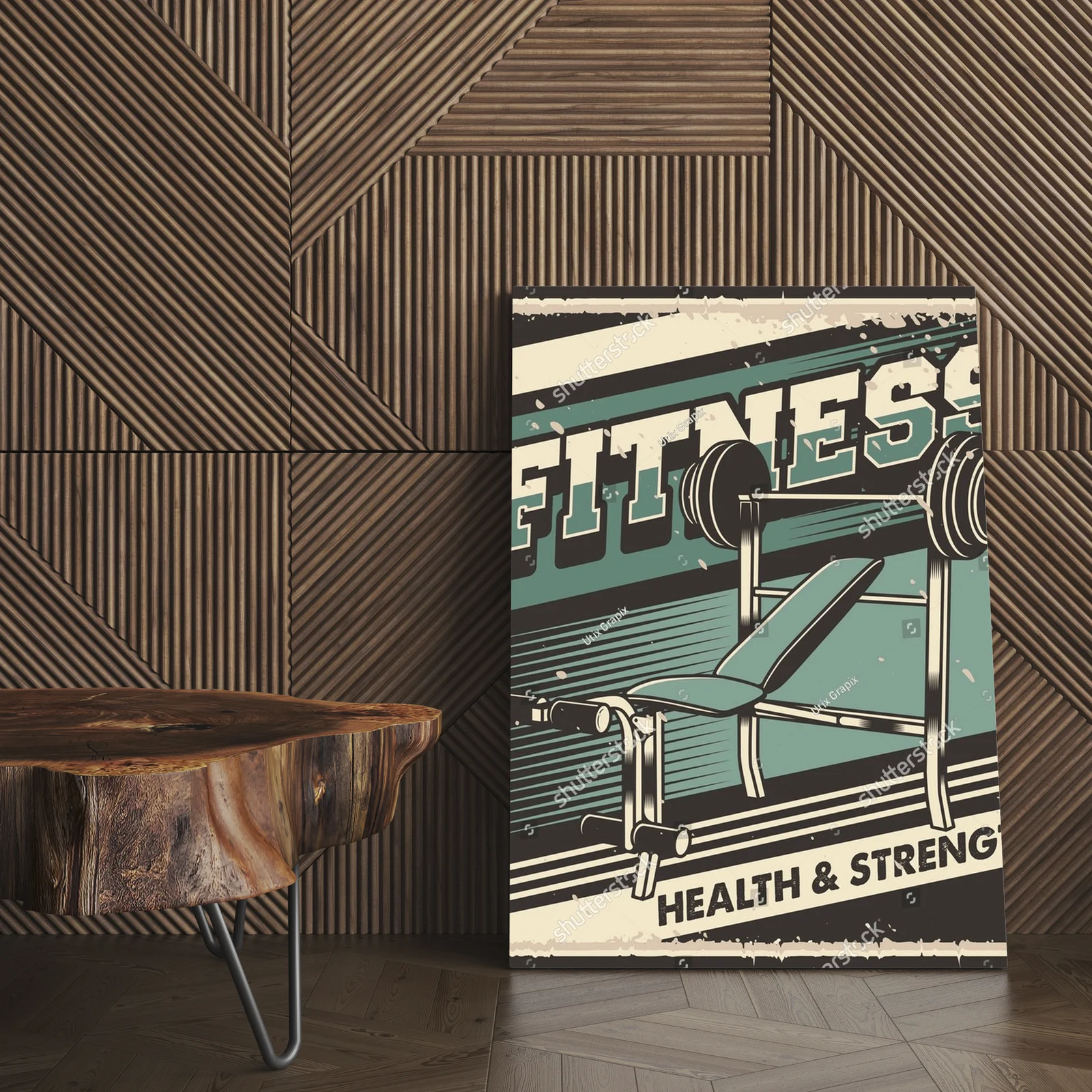 Retro ilustracja dla pasjonatów fitness