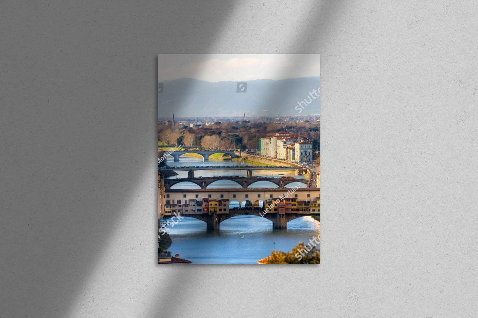 Panoramiczny widok Florencji i Ponte Vecchio