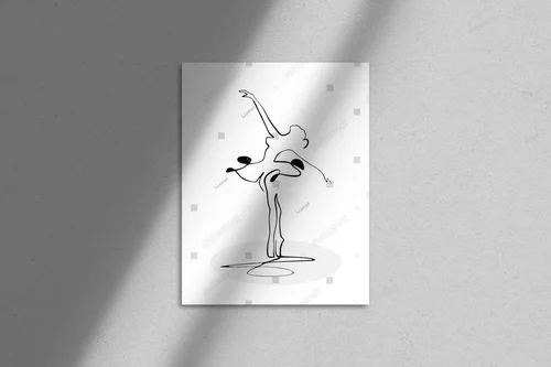 Elegancki taniec baleriny w minimalistycznym stylu