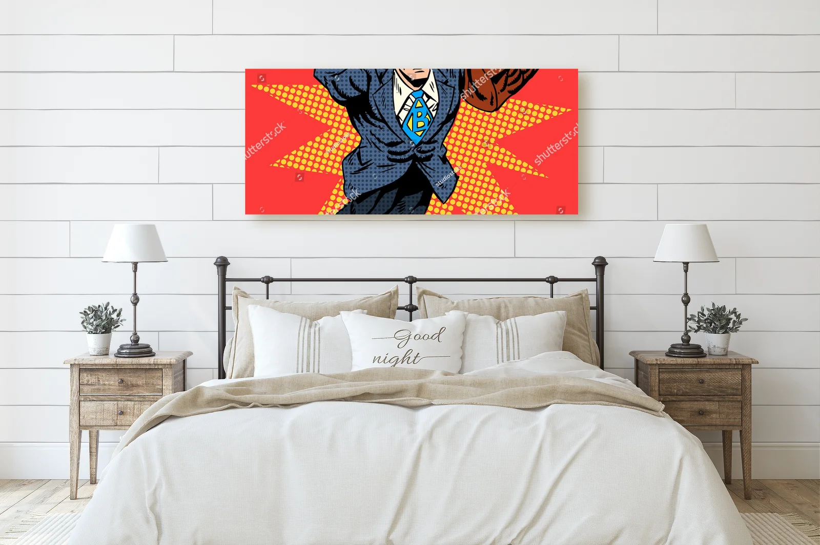 Odważny biznesmen w retro stylu pop art