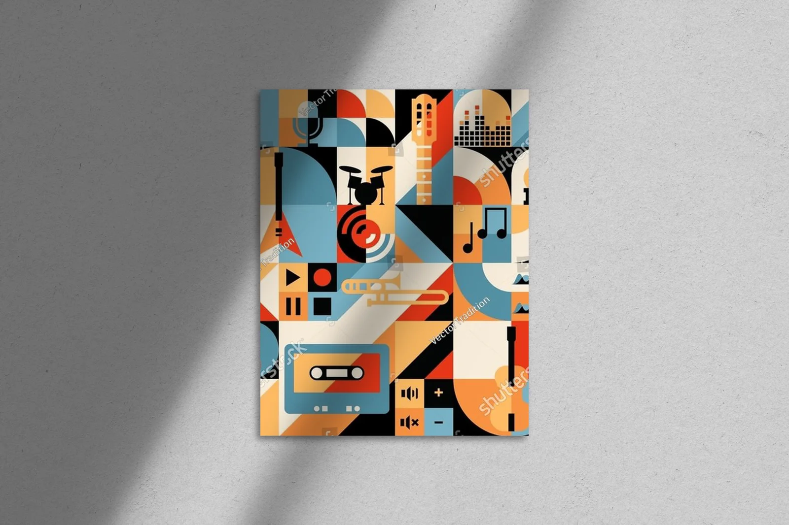 Geometryczne akcenty w retro klimatach muzycznych