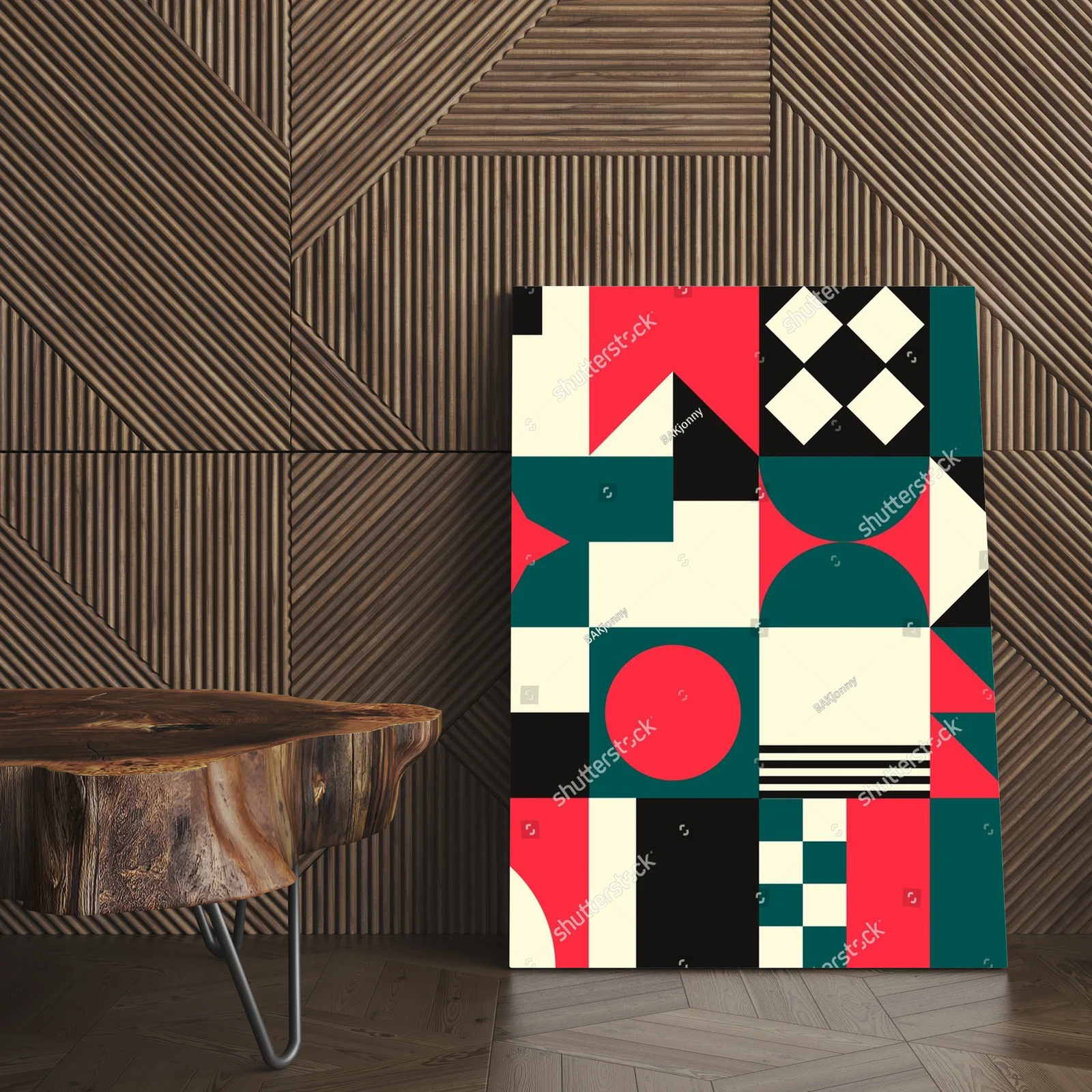 Nowoczesne geometryczne motywy w eleganckich barwach