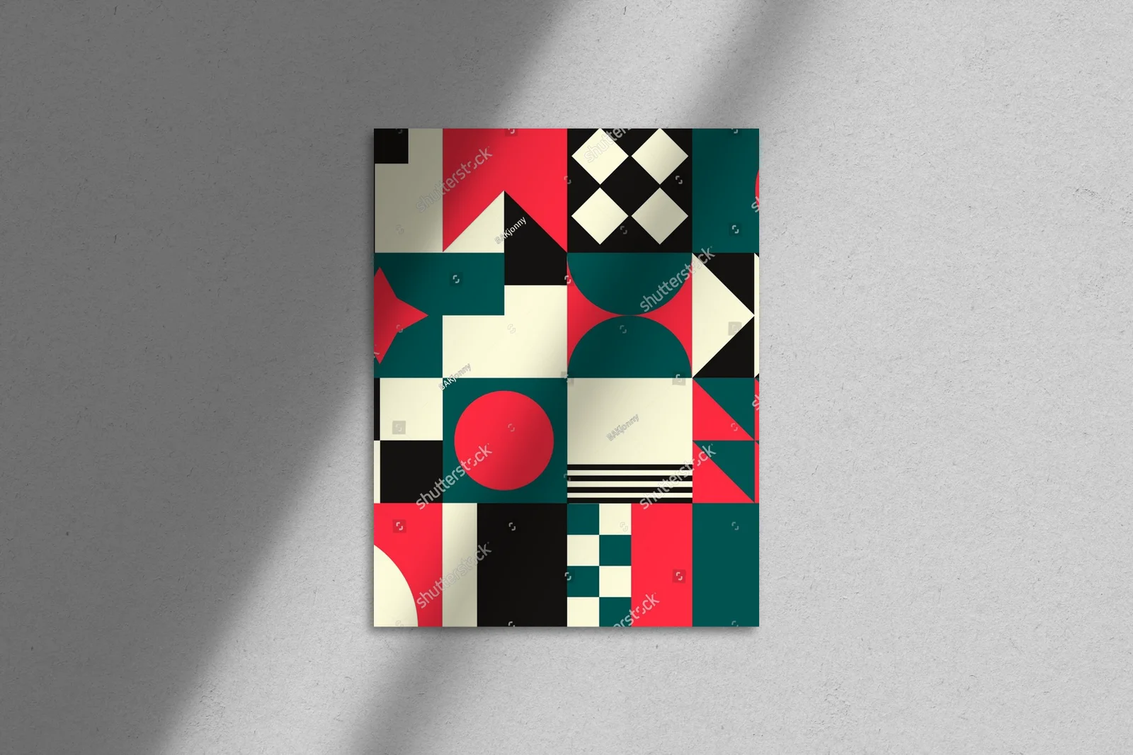 Nowoczesne geometryczne motywy w eleganckich barwach
