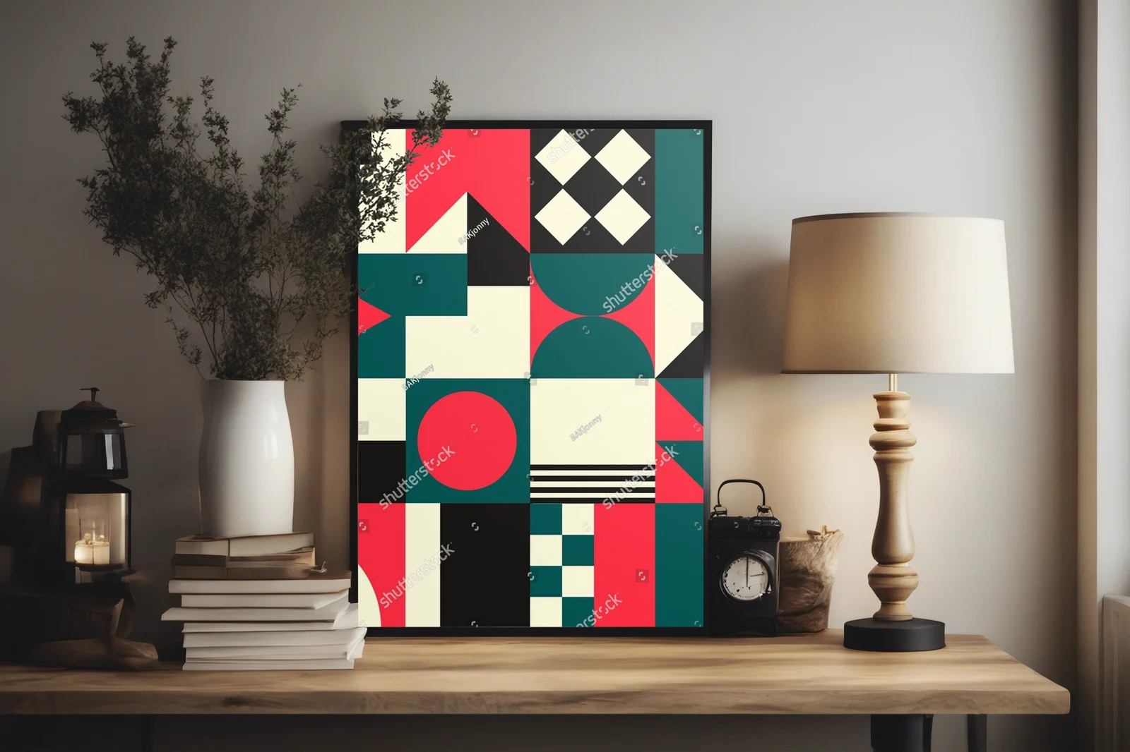 Nowoczesne geometryczne motywy w eleganckich barwach