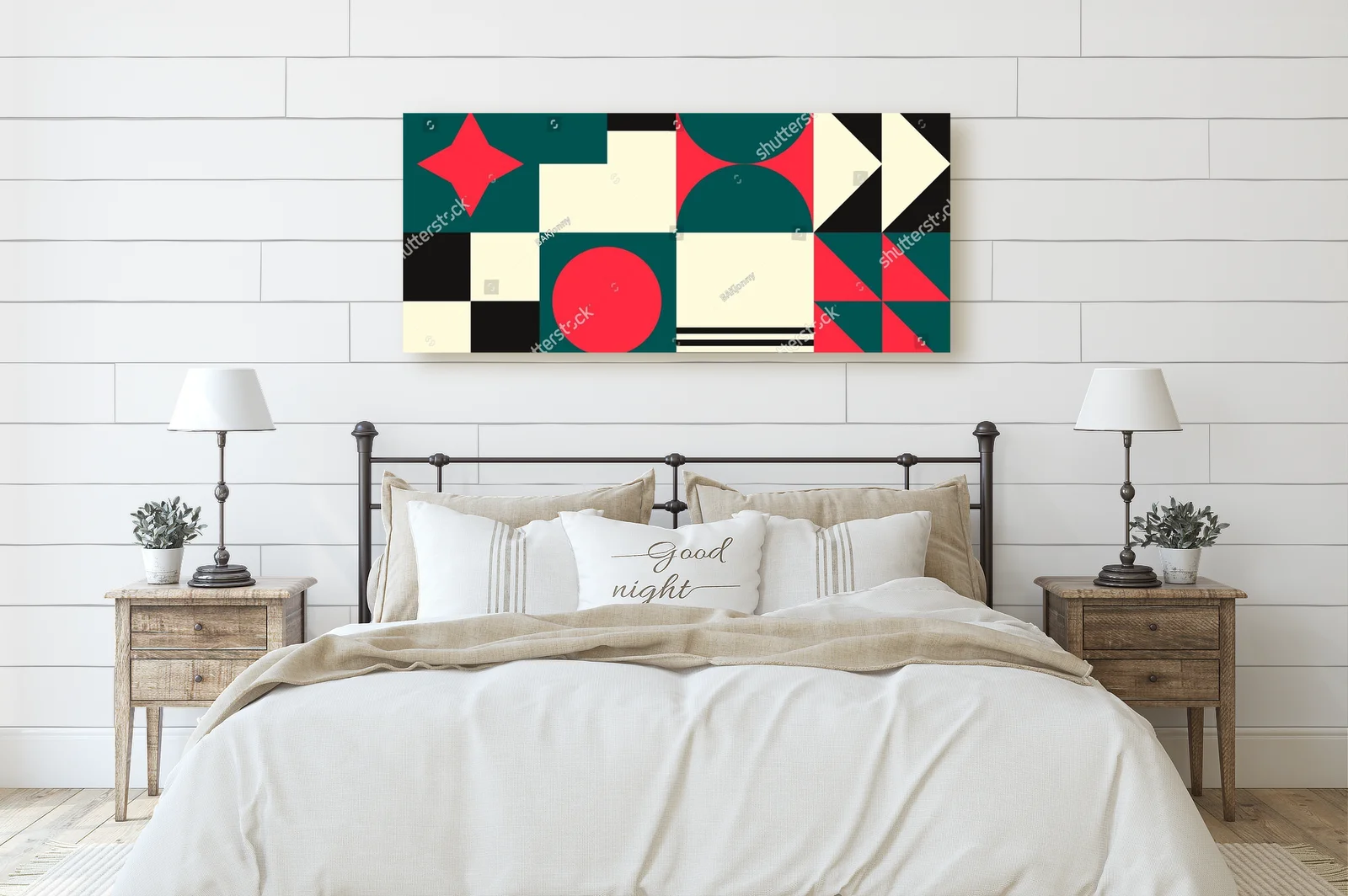 Nowoczesne geometryczne motywy w eleganckich barwach