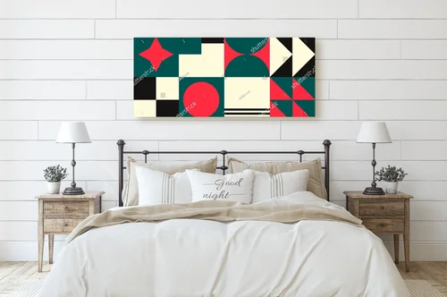 Nowoczesne geometryczne motywy w eleganckich barwach