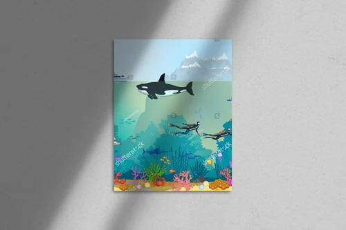 Bajkowy świat ryb w świetlistym oceanie