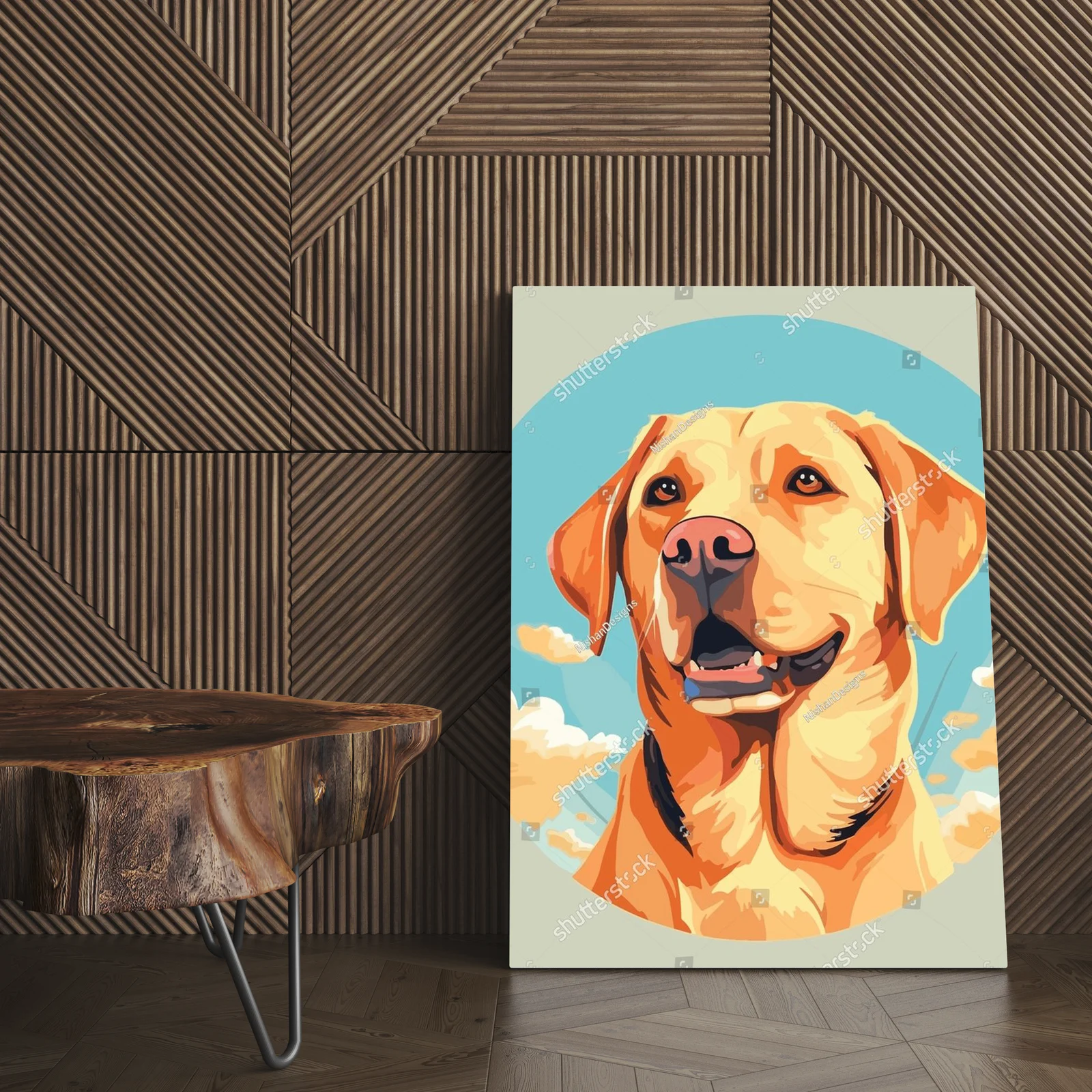 Uroczy labrador w pastelowych tonacjach