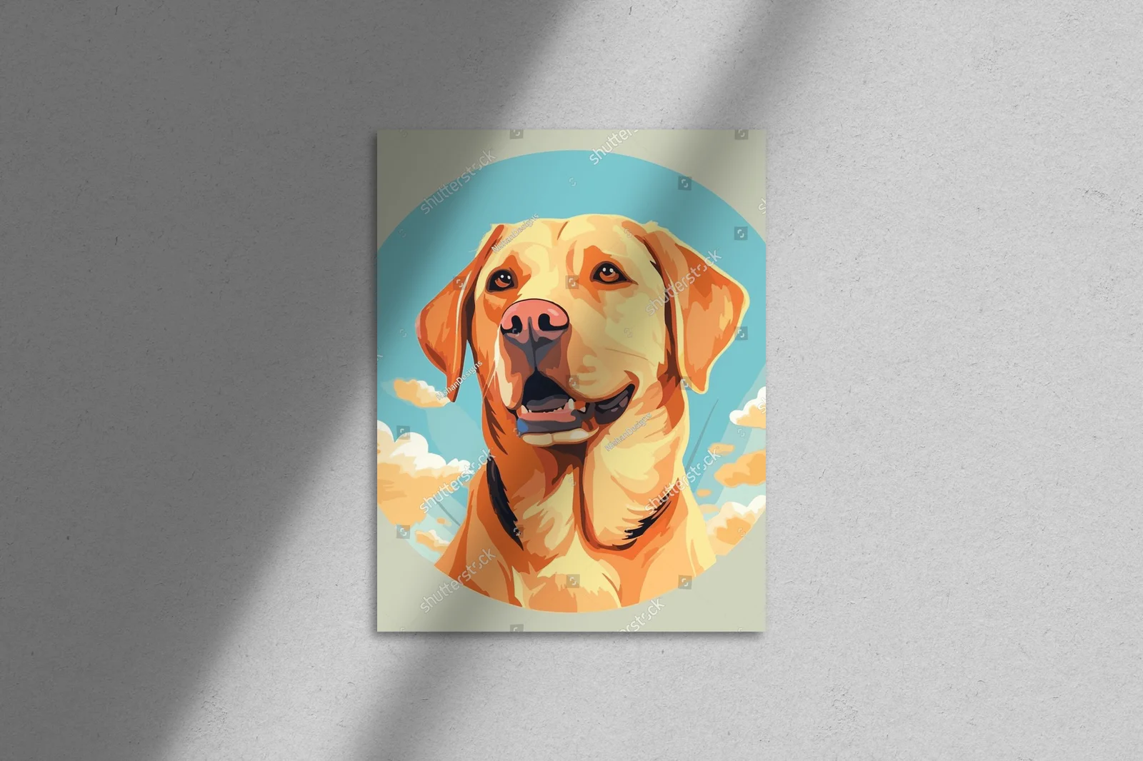 Uroczy labrador w pastelowych tonacjach