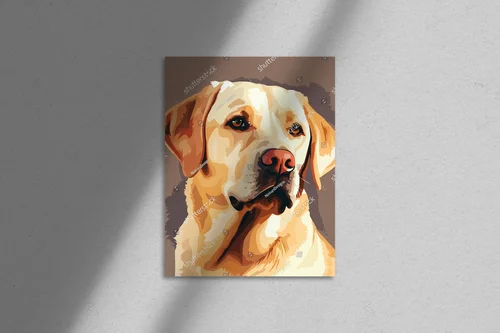 Uroczy labrador w radosnych odcieniach natury