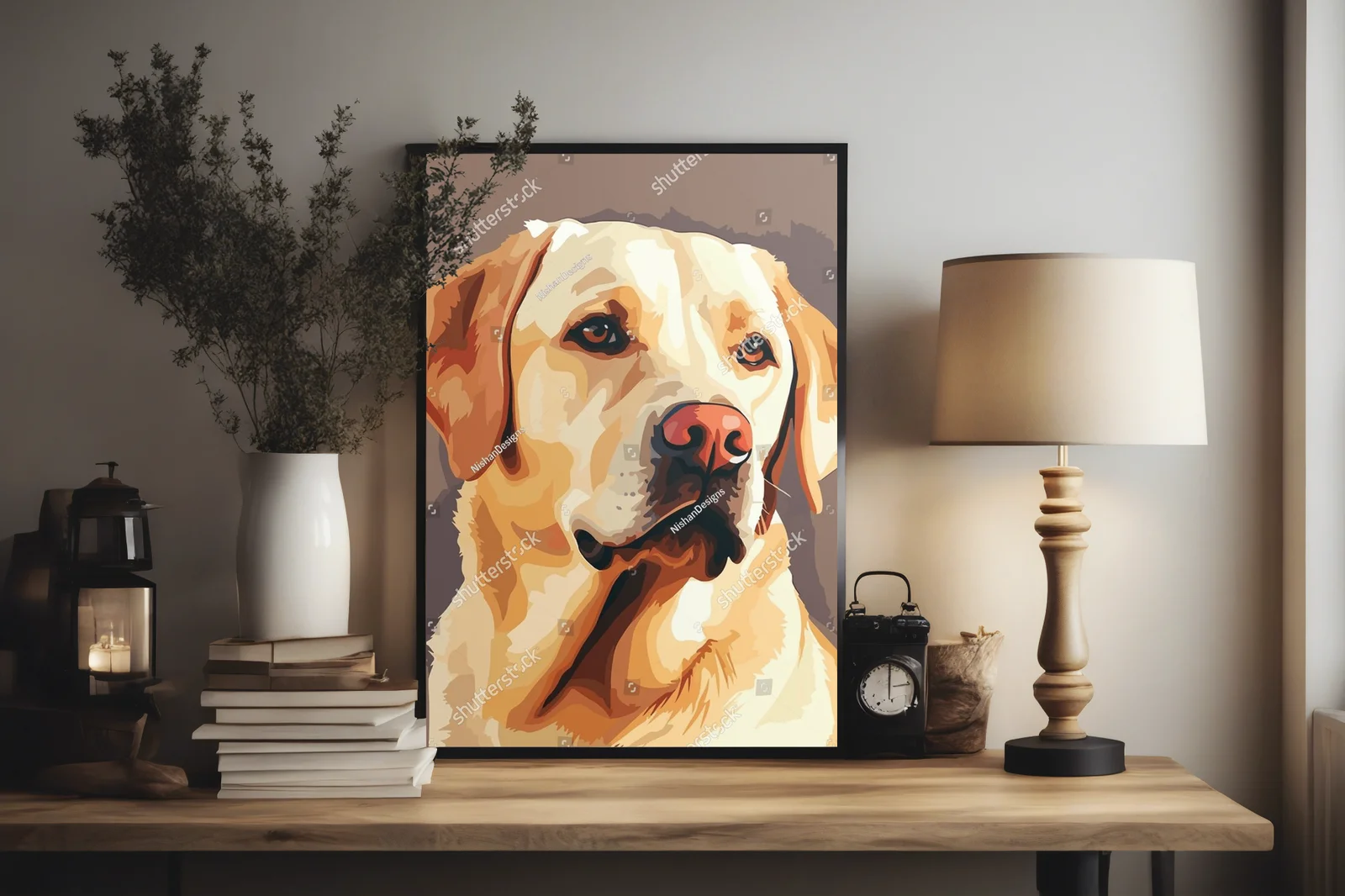 Uroczy labrador w radosnych odcieniach natury