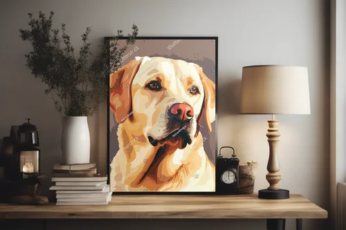 Uroczy labrador w radosnych odcieniach natury
