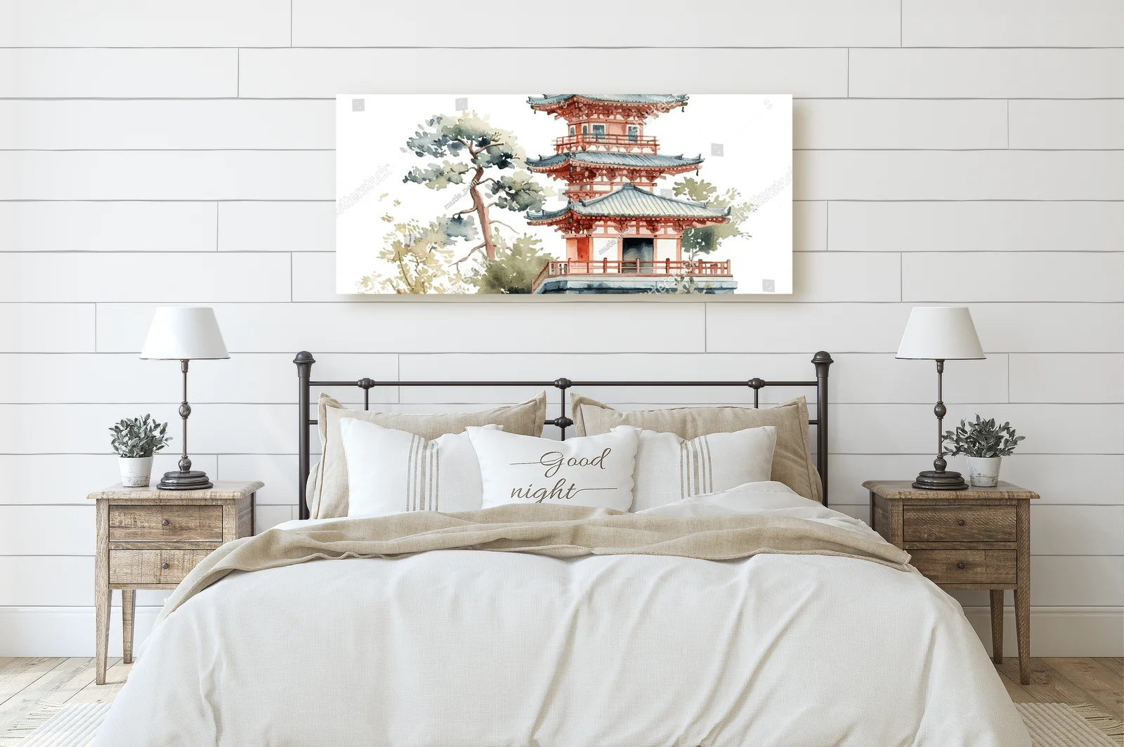 Wodniste pejzaże Japonii w delikatnych odcieniach