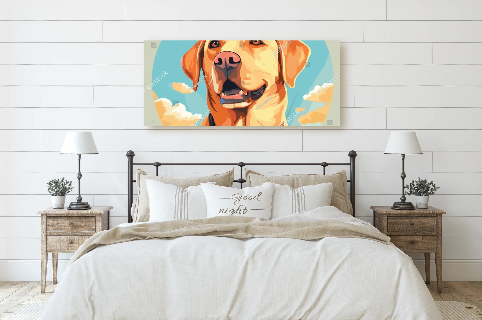 Uroczy labrador w pastelowych tonacjach