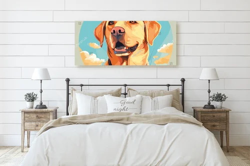 Uroczy labrador w pastelowych tonacjach