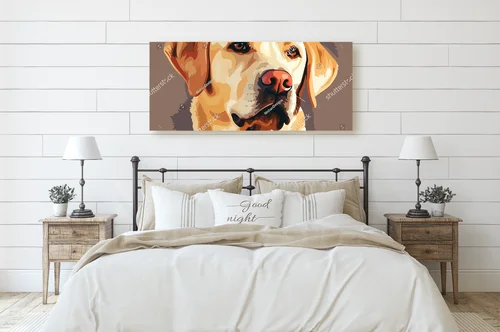 Uroczy labrador w radosnych odcieniach natury
