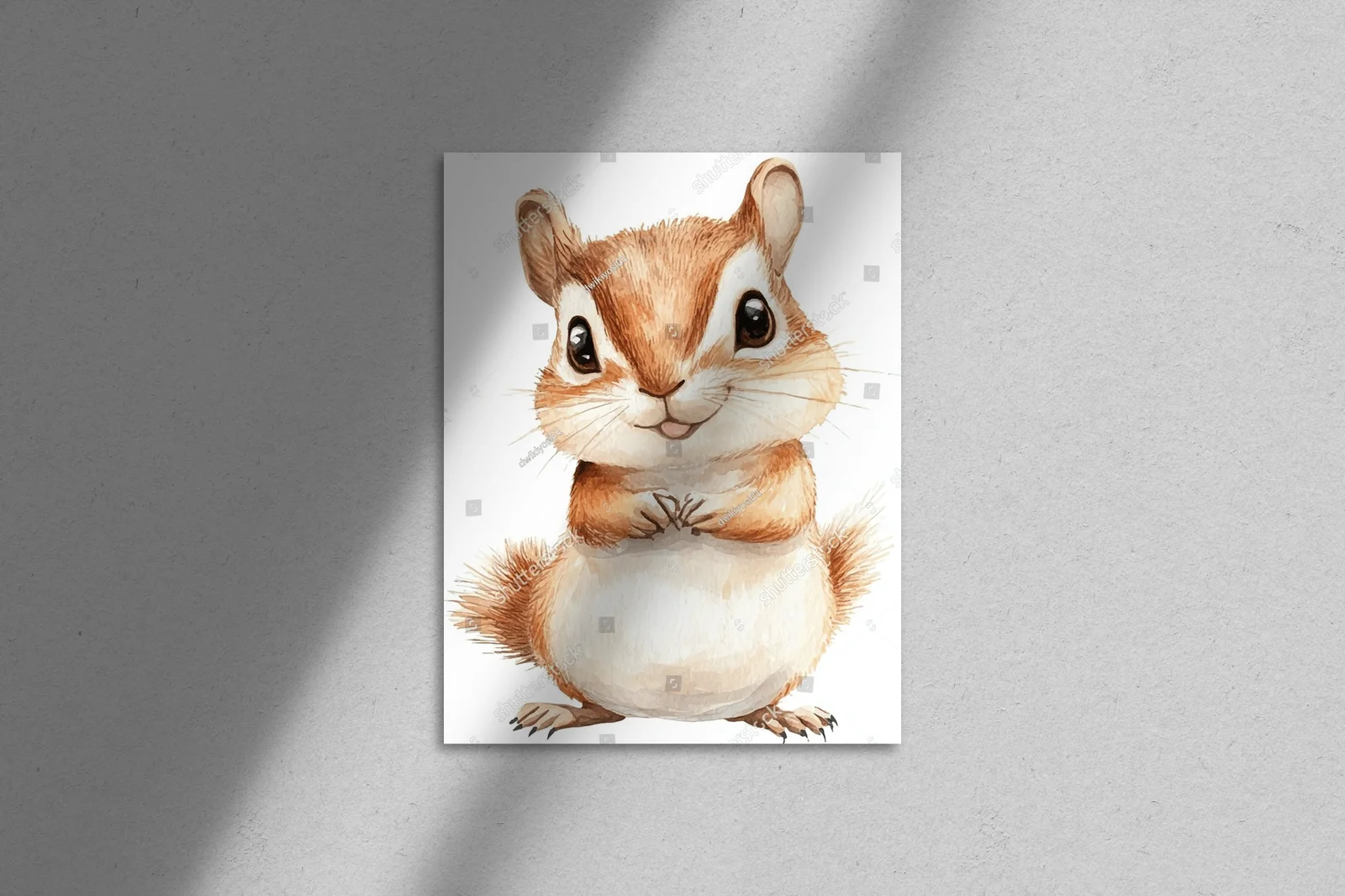 Radosny chipmunk w lekko pastelowej aurze