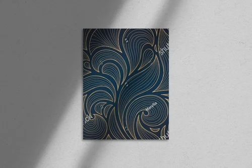 Złote liście w eleganckim stylu art deco