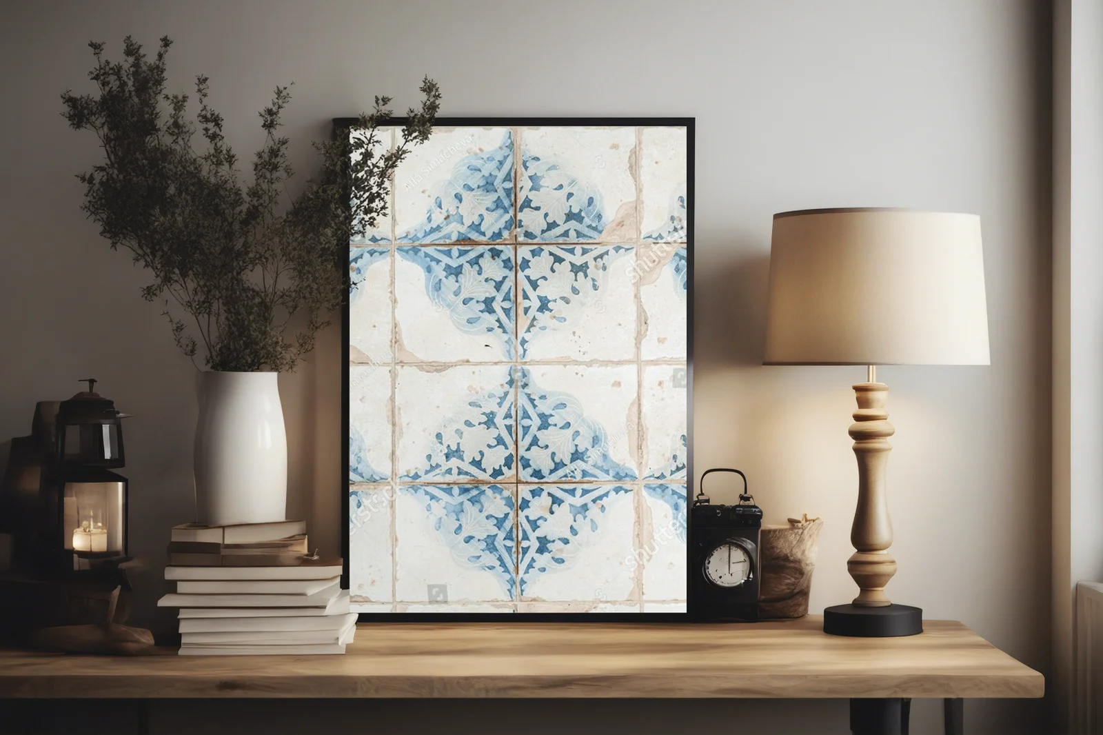Nostalgiczne portugalskie azulejos w jasnych tonach