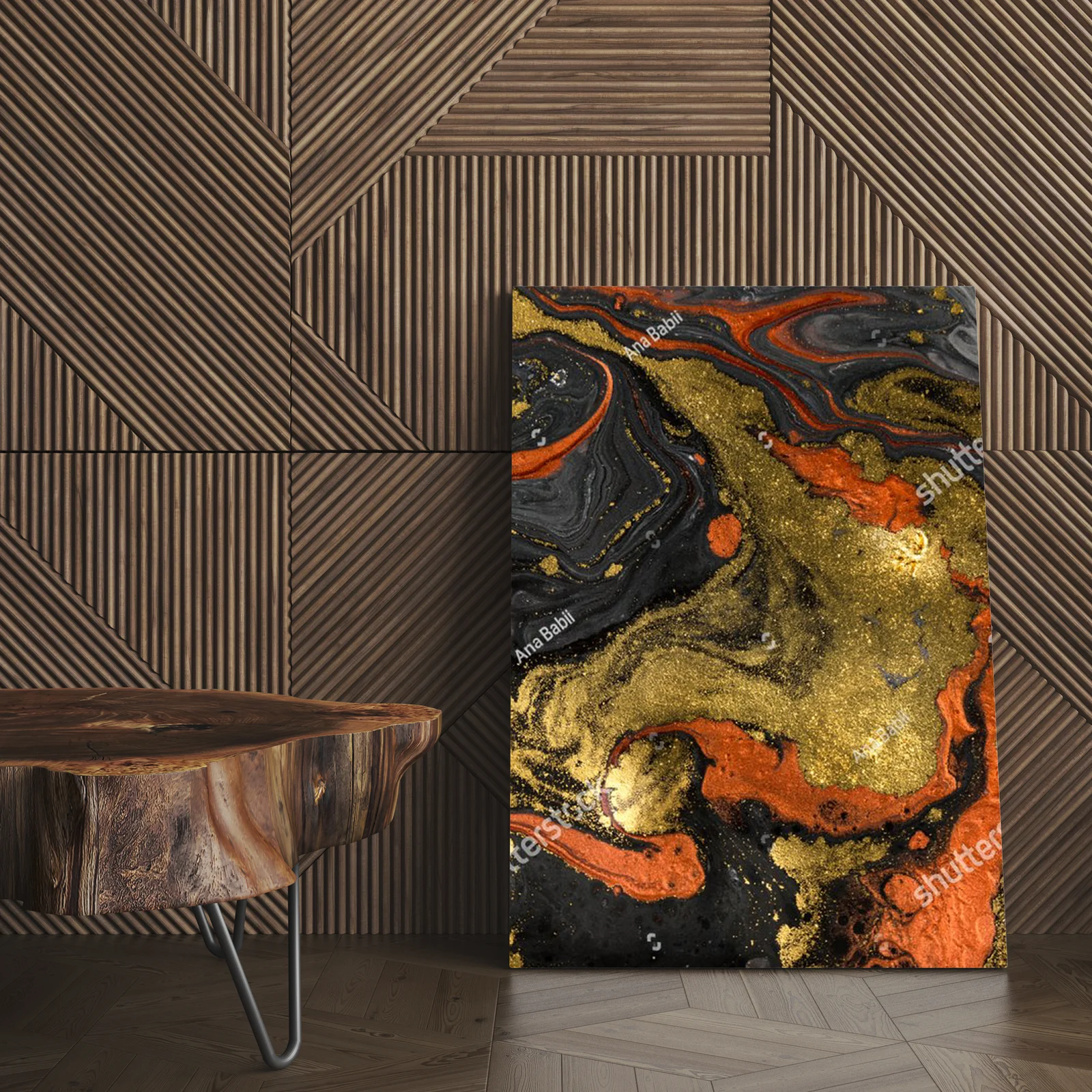 Marble'owa abstrakcja z nutą złota