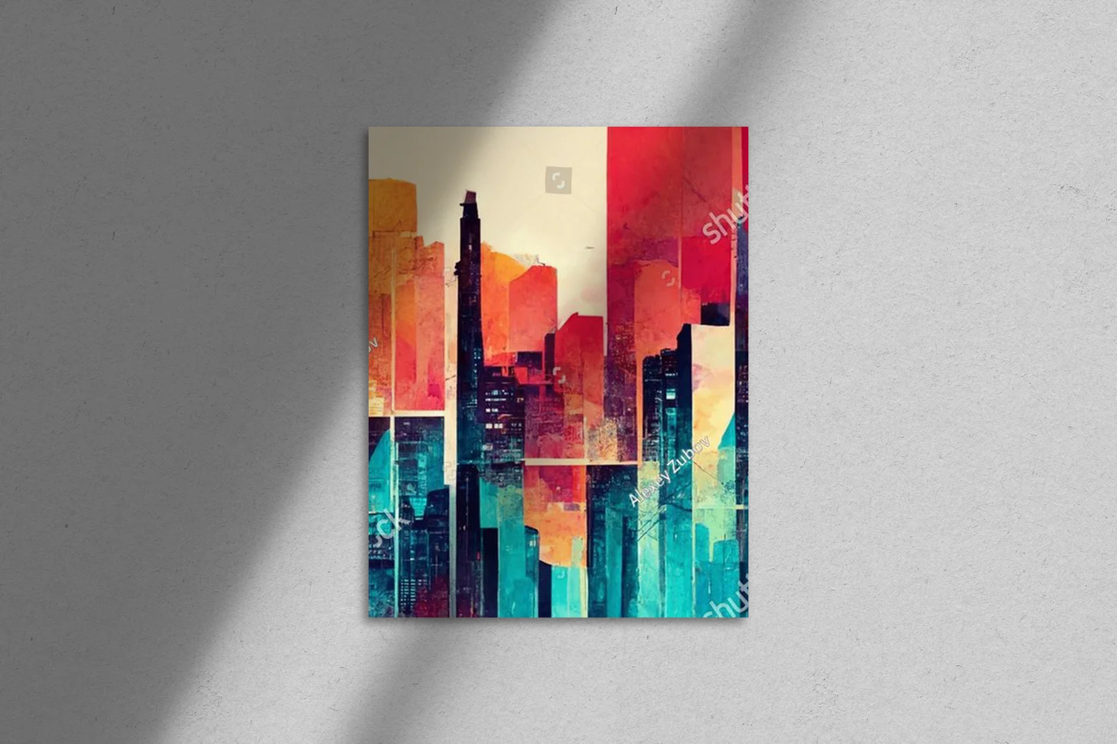 Rabująca kolorami geometria retro w eleganckim stylu