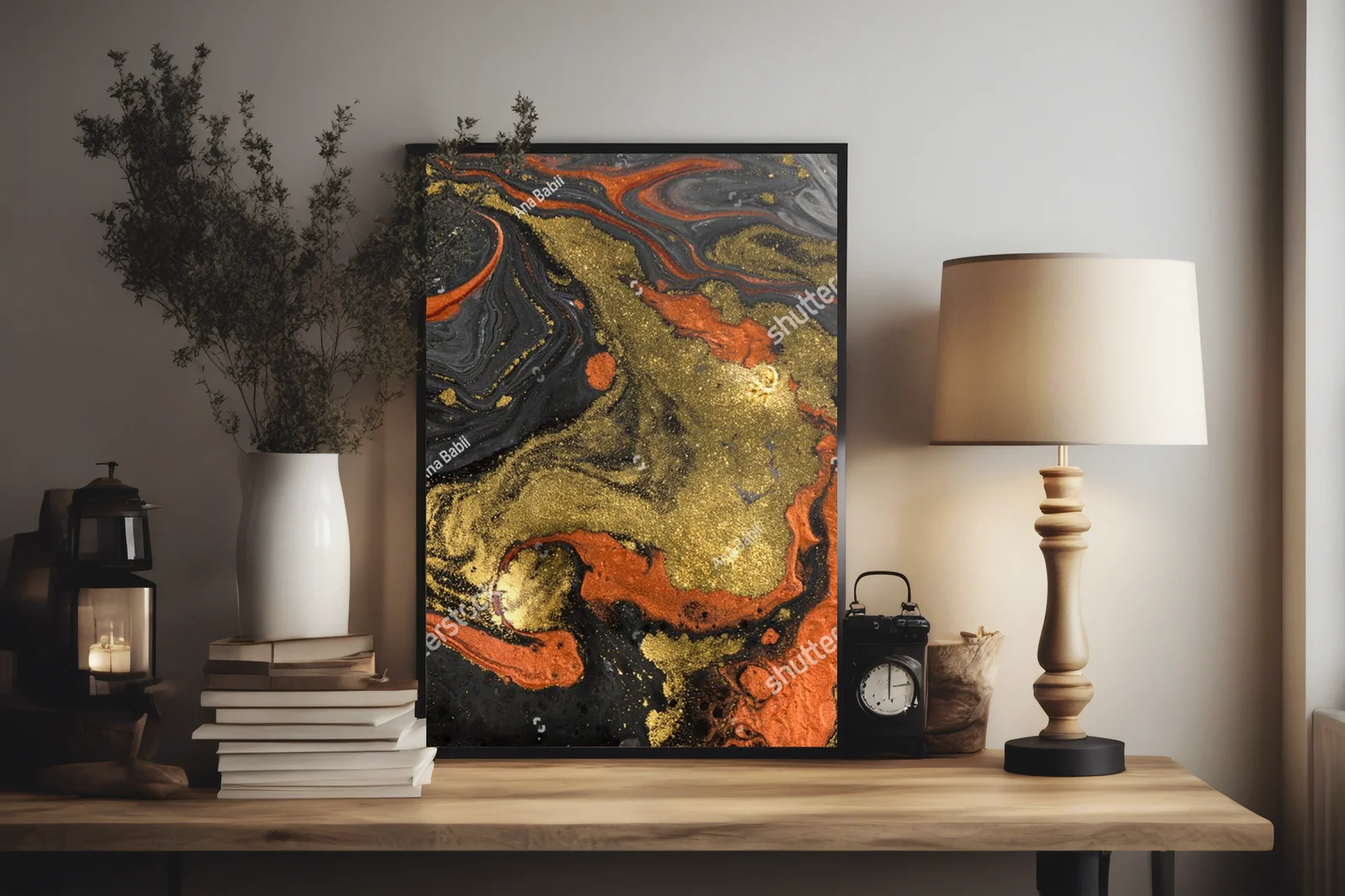 Marble'owa abstrakcja z nutą złota