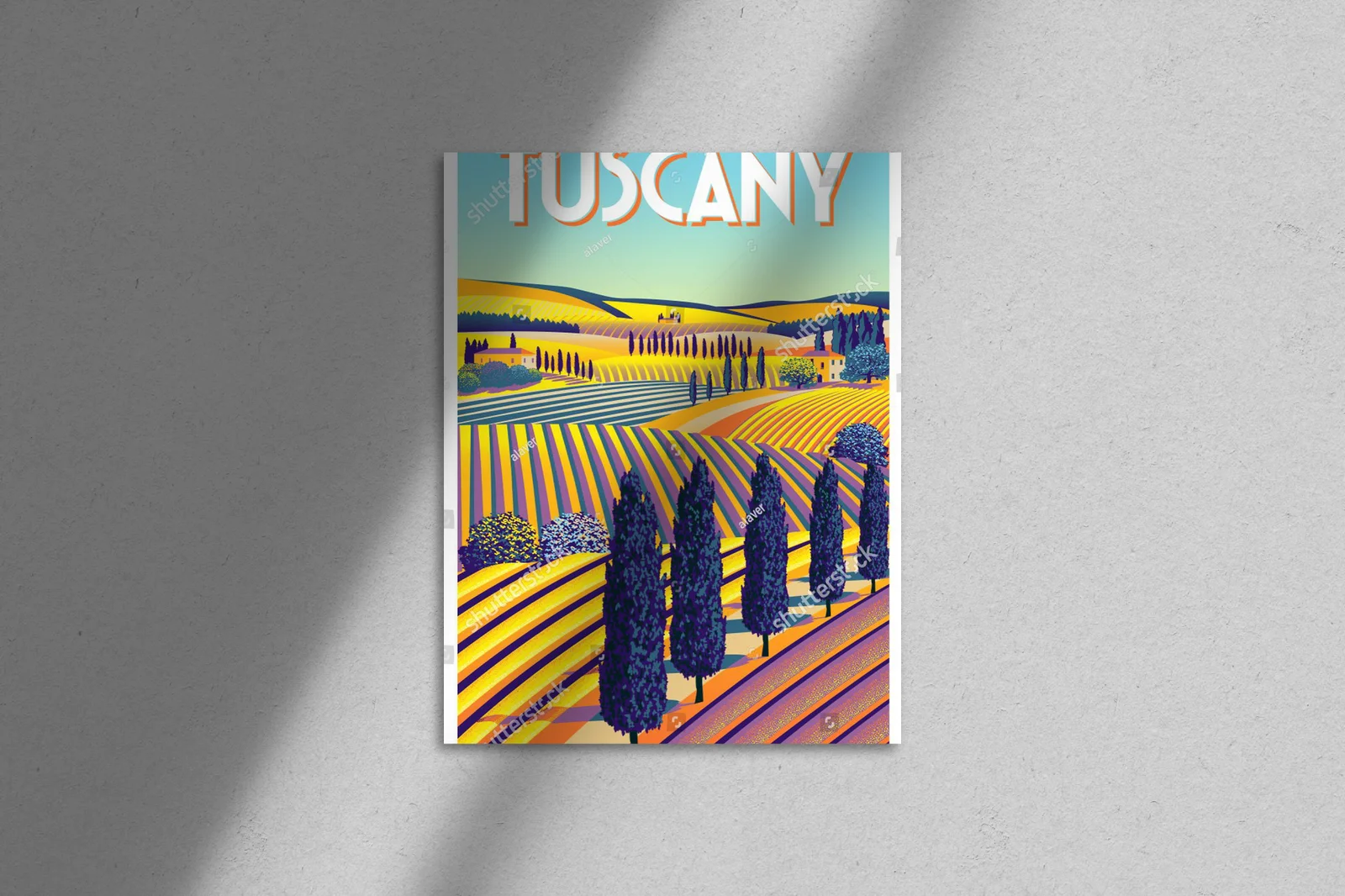 Romantyczna sceneria Toskanii w pastelowych tonach