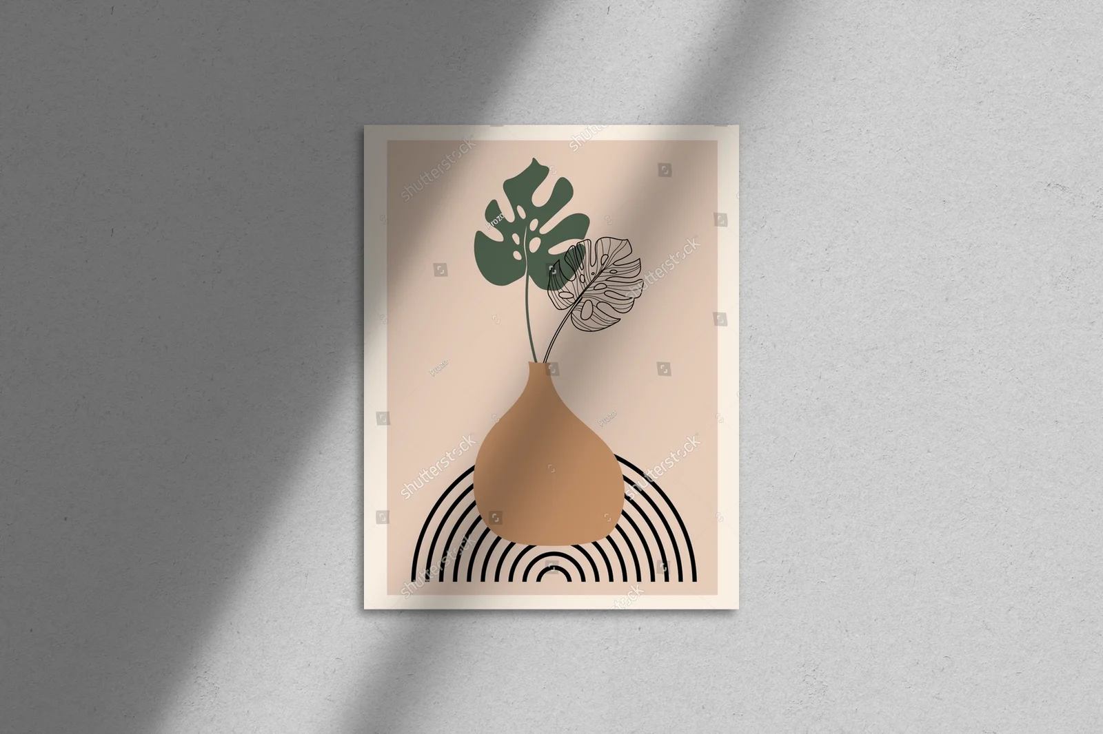 Abstrakcyjne botaniczne kompozycje w boho stylu