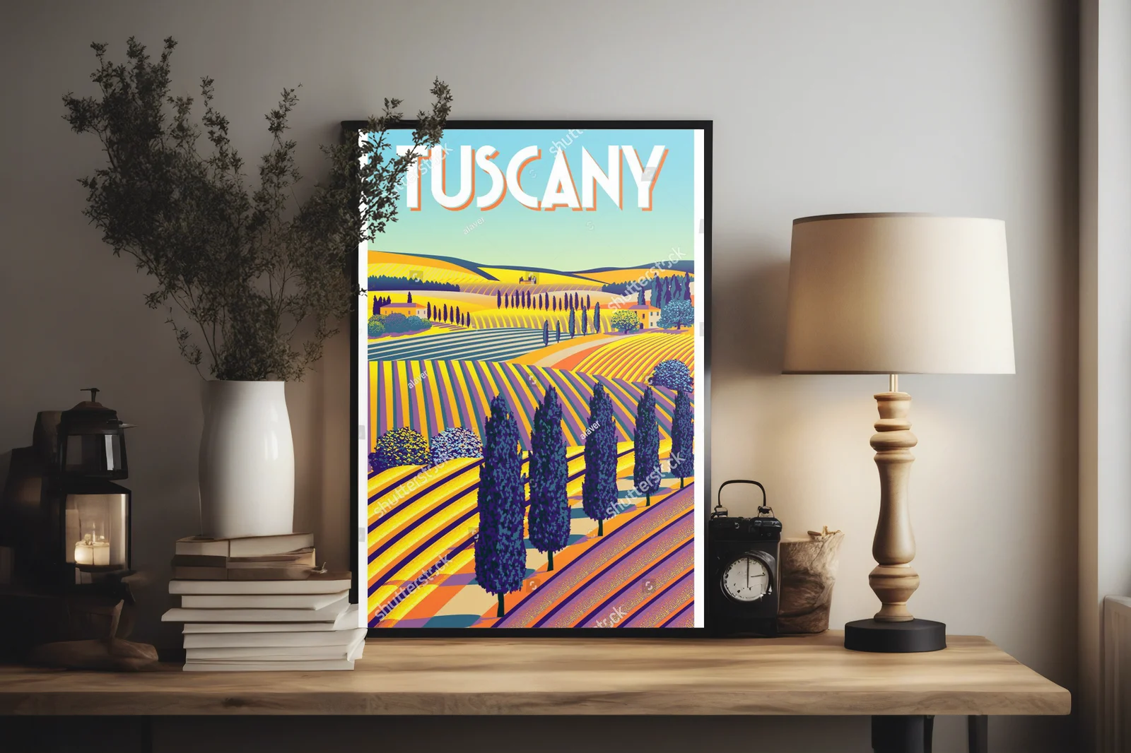 Romantyczna sceneria Toskanii w pastelowych tonach
