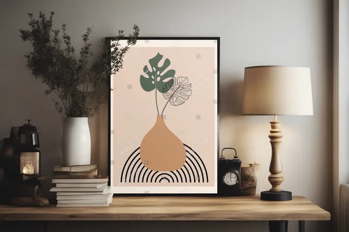 Abstrakcyjne botaniczne kompozycje w boho stylu