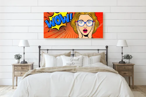 Zaskakująca pop-artowa kompozycja z dziewczyną