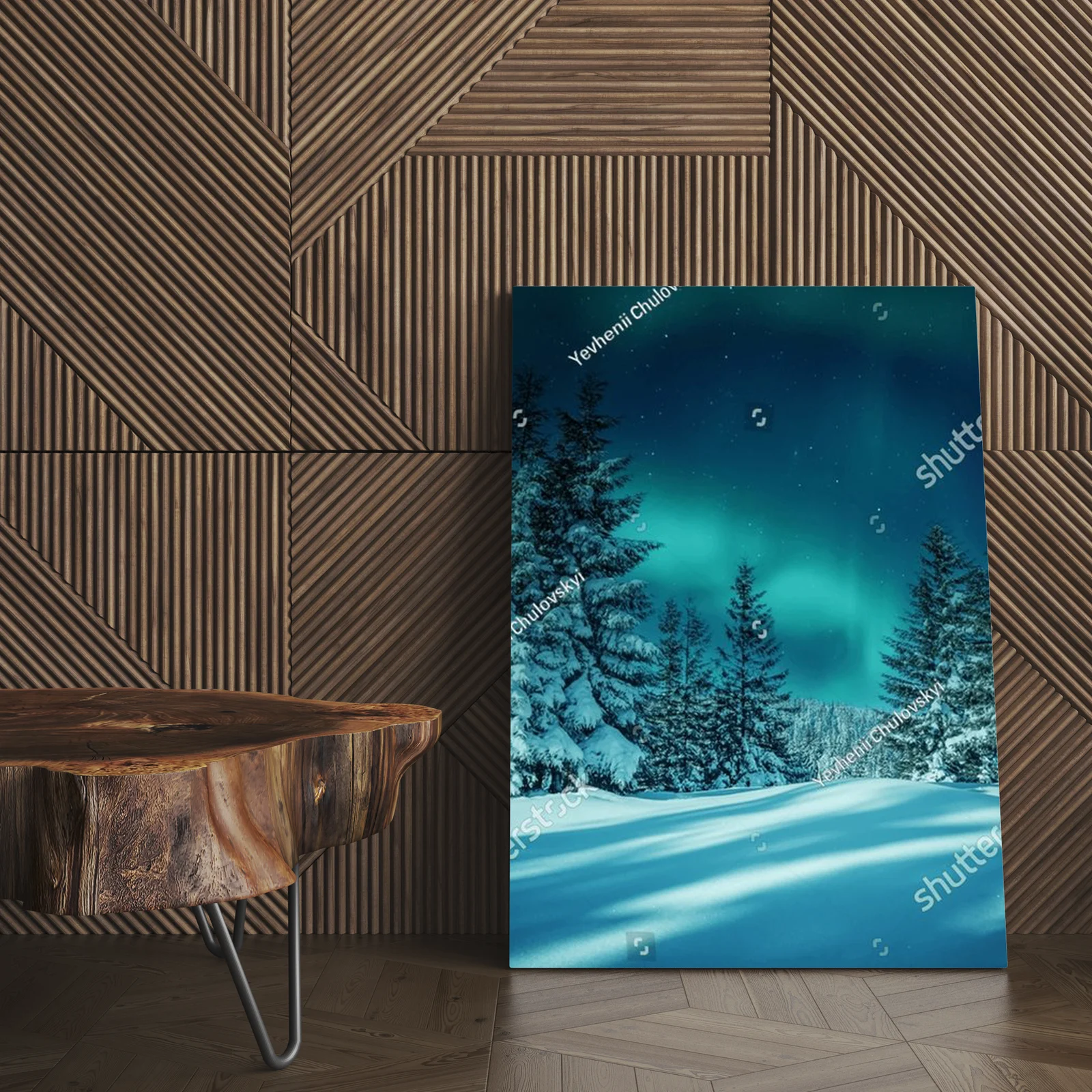 Zjawiskowa nocna aurora nad zjawiskowym lasem