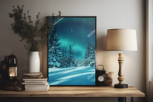 Zjawiskowa nocna aurora nad zjawiskowym lasem