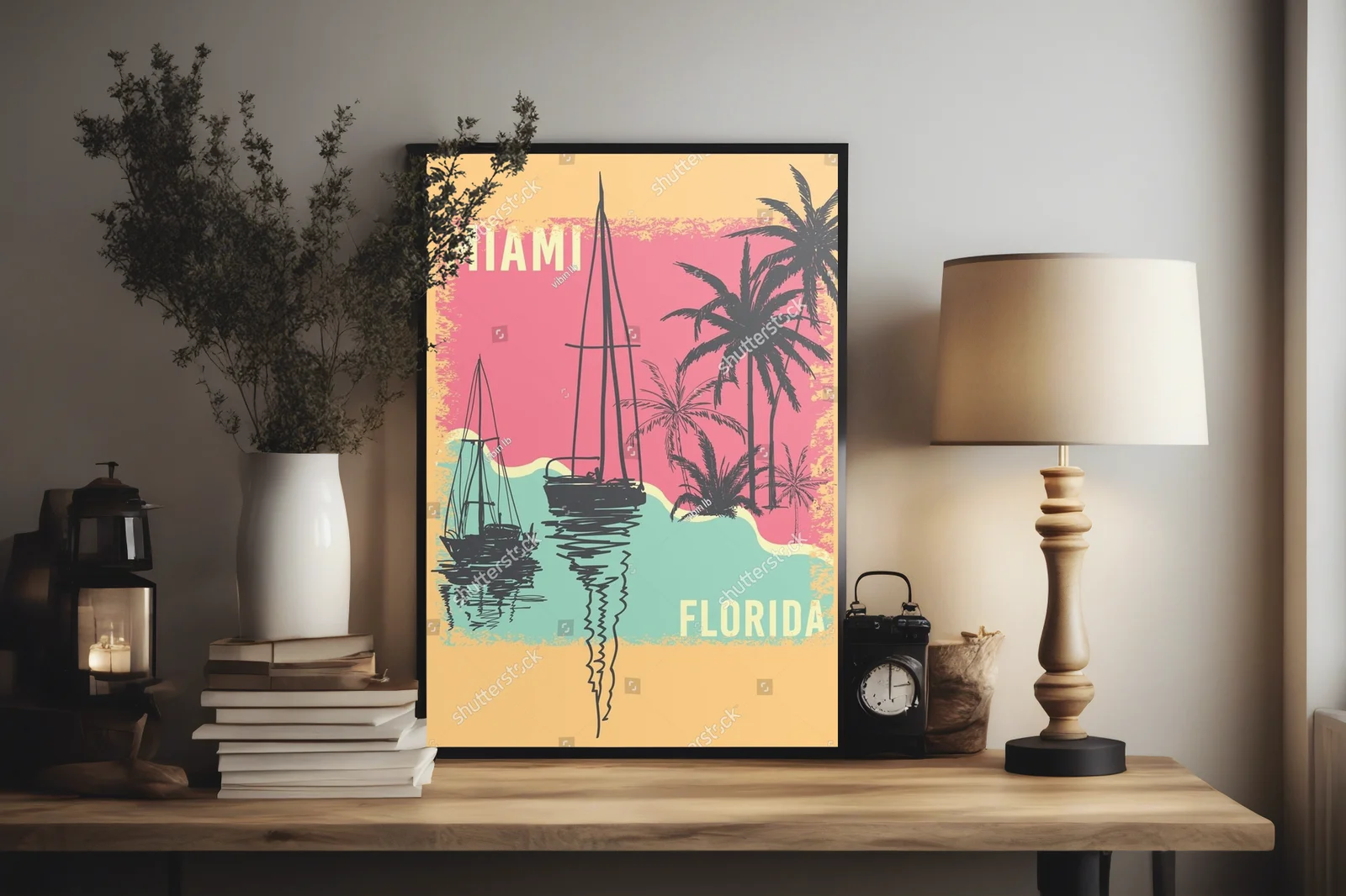 Romantyczna retro atmosfera Miami w letnich kolorach