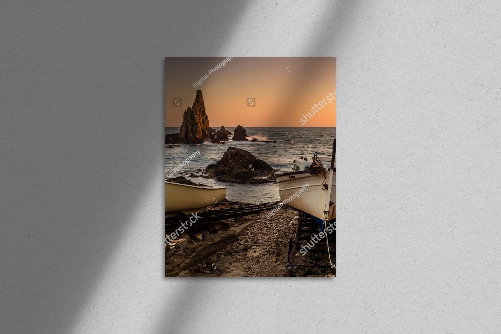 Zachód słońca nad rzeką Las Sirenas w Cabo de Gata