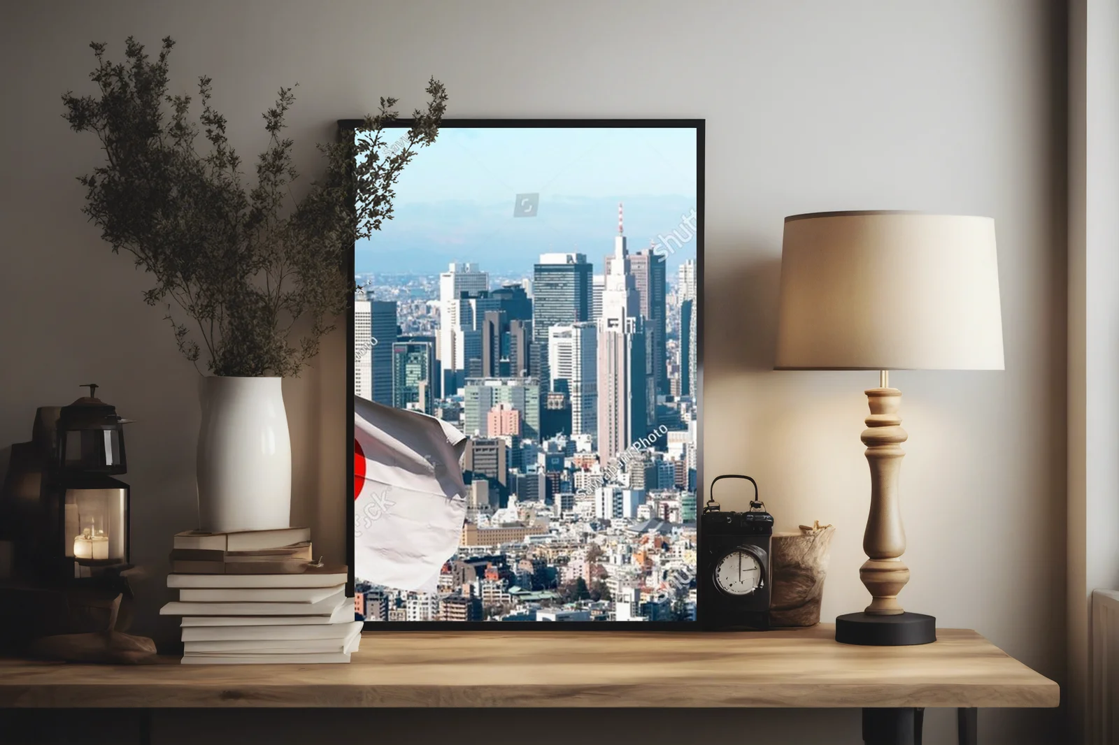 Panorama Tokio w zwiewnych błękitach