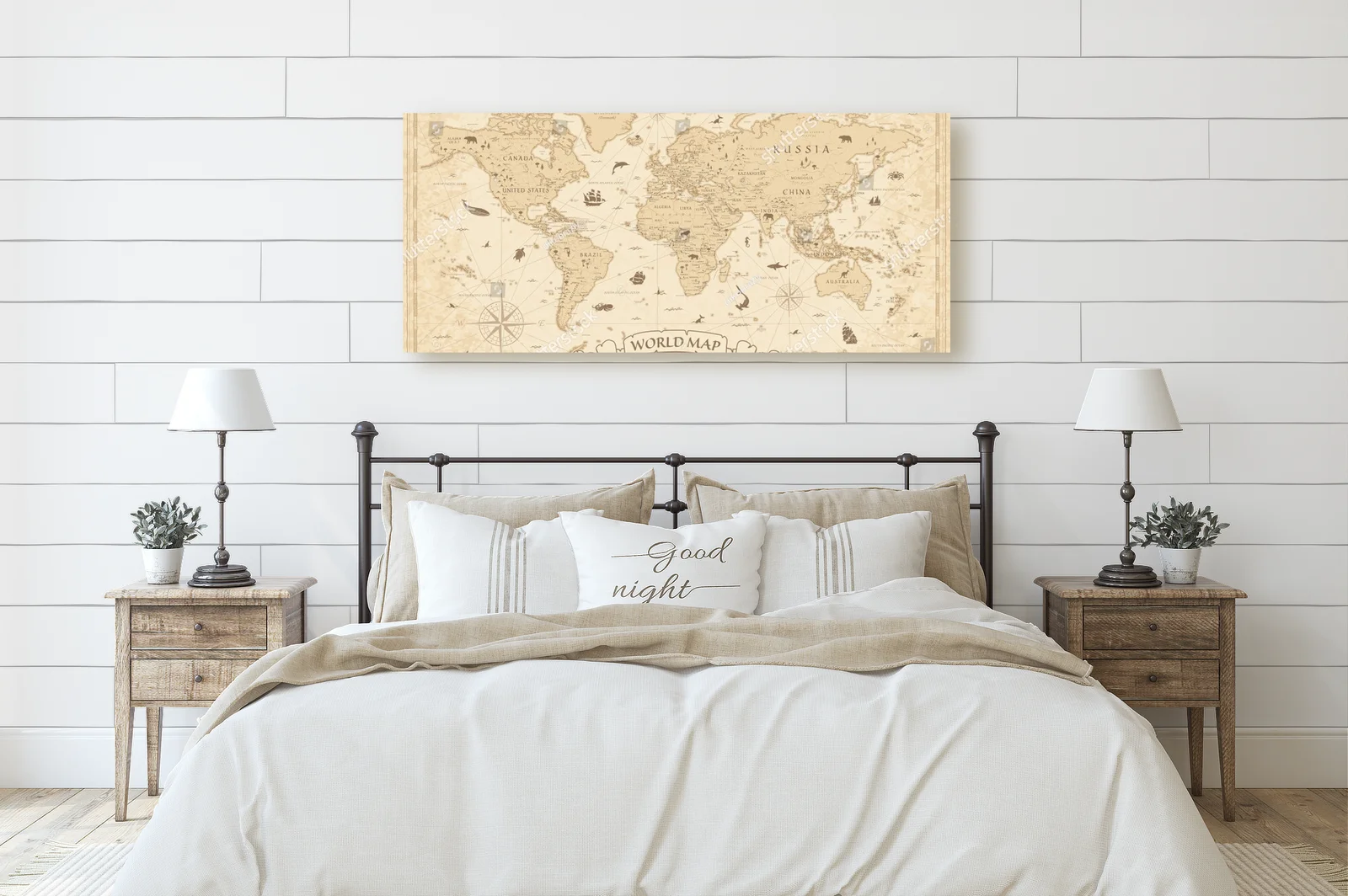Starożytna mapa świata w nostalgicznych odcieniach