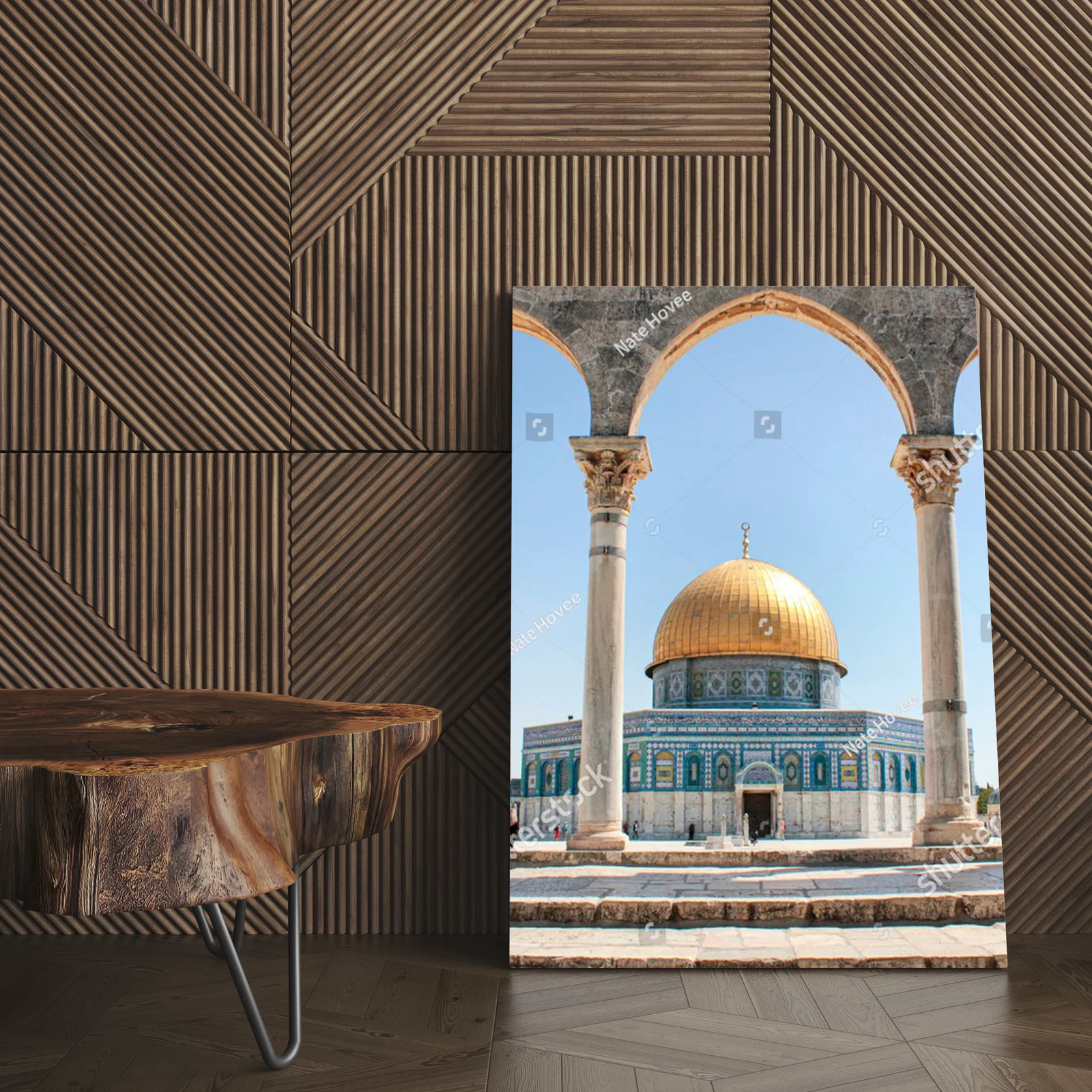 Starożytne arabskie łuki w błękitnej scenerii